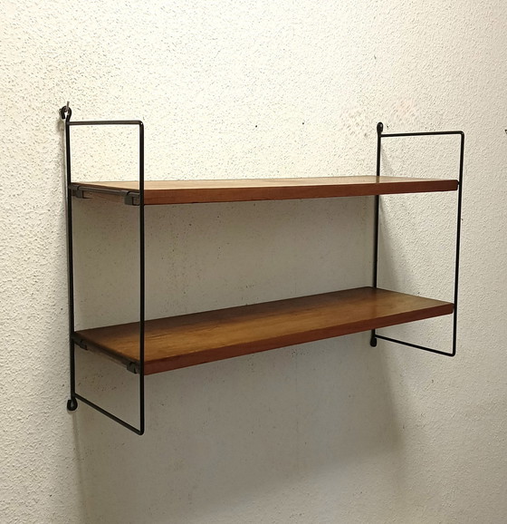 Image 1 of Fifties Wall Rack With Two Shelves