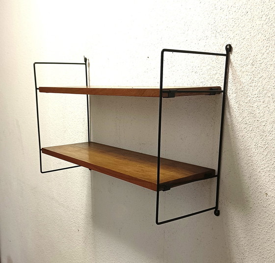 Image 1 of Fifties Wall Rack With Two Shelves