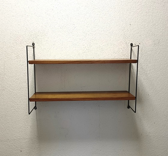 Image 1 of Fifties Wall Rack With Two Shelves