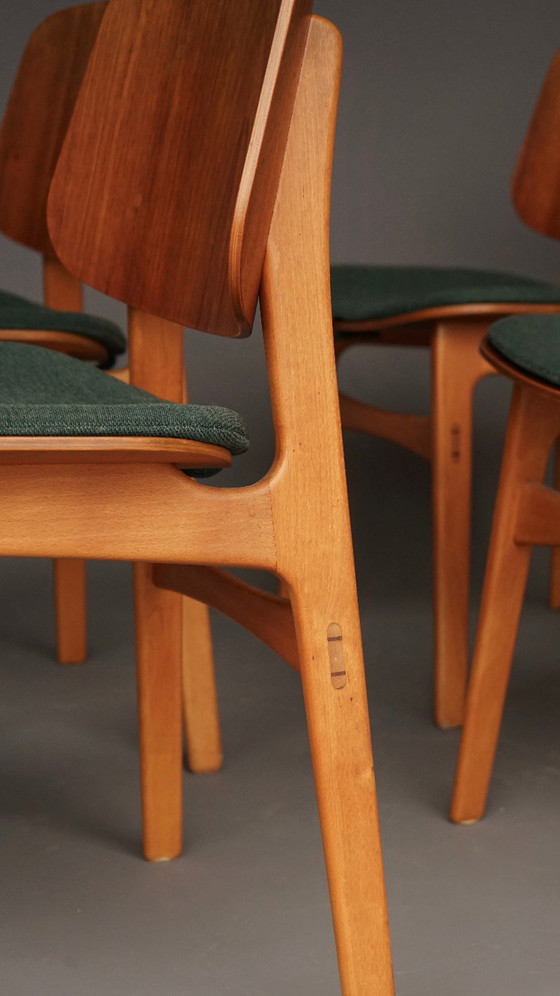 Image 1 of Model 155 shell chairs by Børge Mogensen for Søborg Mobelfabrik. 1950s