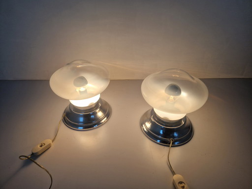 Murano Mazzega Space Age Table Lamps