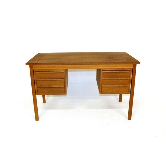 Image 1 of Scandinavian oak desk table, Sweden 1960