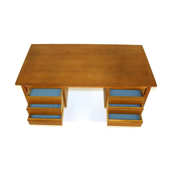 Image 1 of Scandinavian oak desk table, Sweden 1960