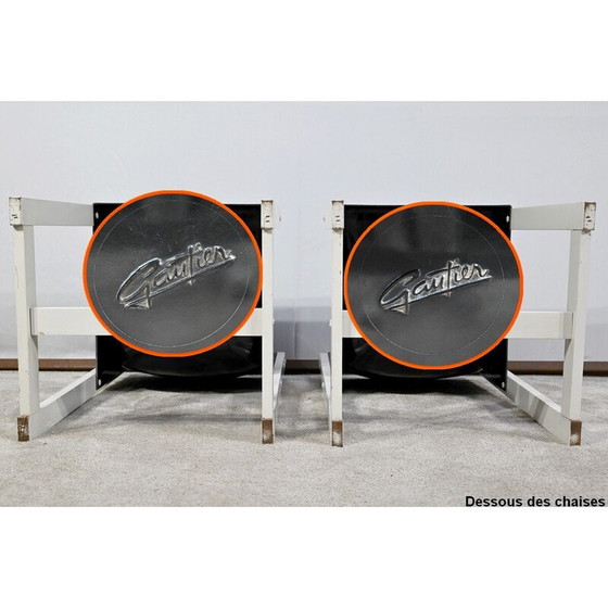 Image 1 of Pair of vintage lacquered wood chairs by P.Gautier, 1960