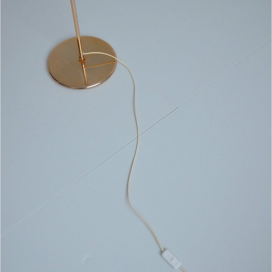 Image 1 of Vintage orientable and adjustable floor lamp in golden brass, 1970