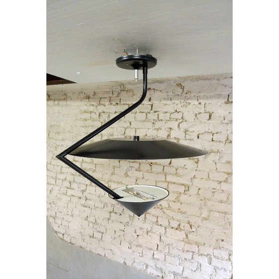 Image 1 of Vintage lacquered metal pendant lamp, 1980