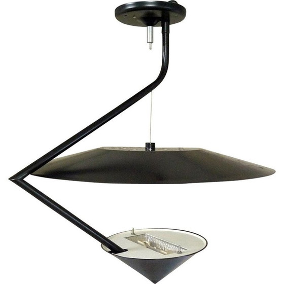 Image 1 of Vintage lacquered metal pendant lamp, 1980