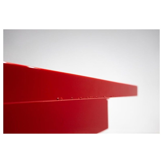 Image 1 of Vintage red service cart by Gianfranco Frattini for Bernini, Italy 1960