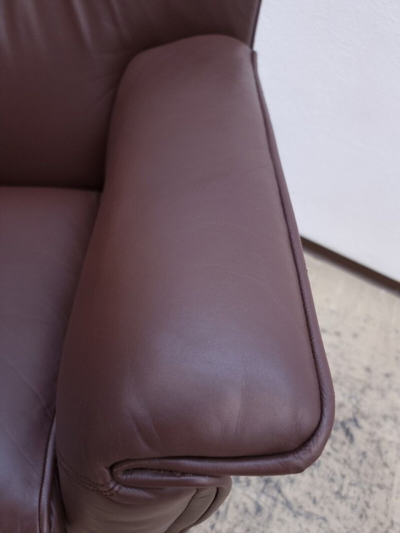 Image 1 of B&B Italia Lauriana genuine leather designer armchair in brown Chair Tobia Scarpa