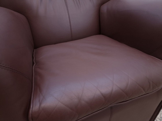 Image 1 of B&B Italia Lauriana genuine leather designer armchair in brown Chair Tobia Scarpa