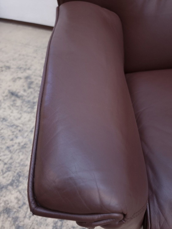 Image 1 of B&B Italia Lauriana genuine leather designer armchair in brown Chair Tobia Scarpa