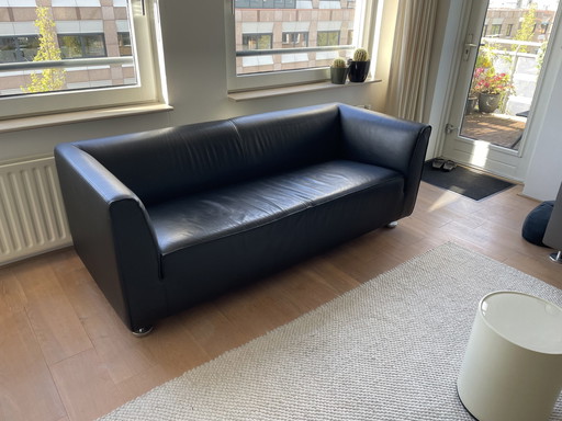 Gelderland 4800 Black Leather Sofa