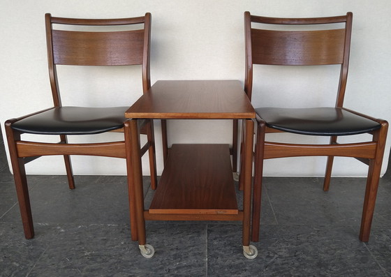 Image 1 of Scandinavian Chairs Plus Serving Cart ( Set ).