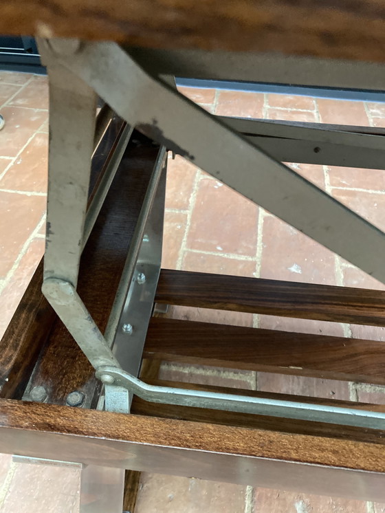 Image 1 of Mesa de sistema, portafolios, diseño, chapa de teca, años 80