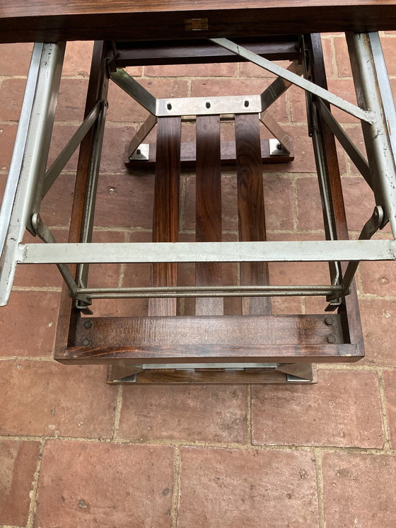 Image 1 of Mesa de sistema, portafolios, diseño, chapa de teca, años 80