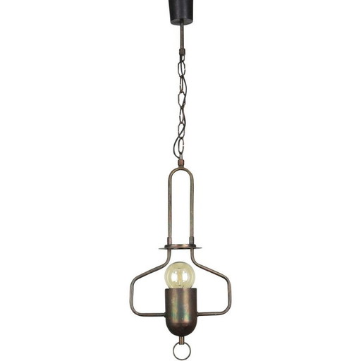 Vintage metal pendant lamp, 1980