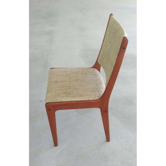 Image 1 of Set of 4 vintage Teak Dining Chairs,Johannes Andersen  Inc. Reupholstery