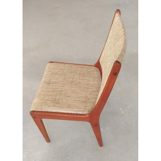 Image 1 of Set of 4 vintage Teak Dining Chairs,Johannes Andersen  Inc. Reupholstery