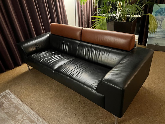 Image 1 of 1x Leolux Patachou leather 3-seater designer sofa