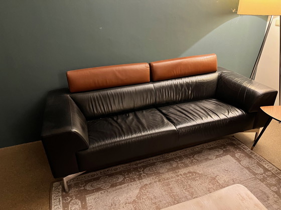 Image 1 of 1x Leolux Patachou leather 3-seater designer sofa