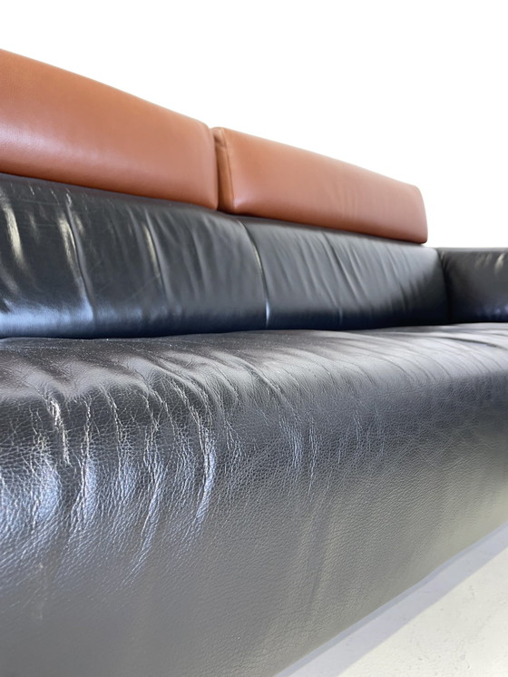 Image 1 of 1x Leolux Patachou leather 3-seater designer sofa