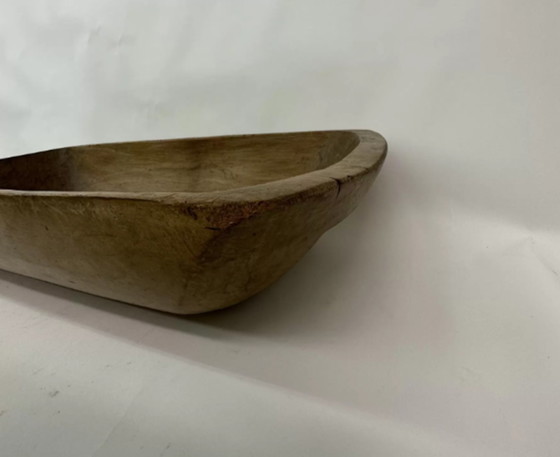 Image 1 of Antique wooden dough bowl trough hand carved 1900’s