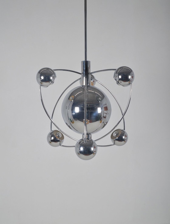 Image 1 of Italian 'Satellite' chandelier designed by Goffredo Reggiani, 1960s