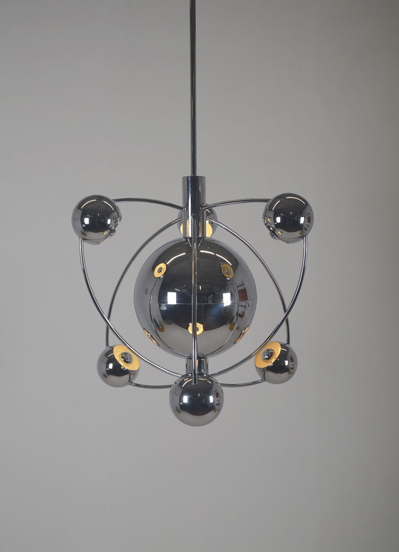 Image 1 of Italian 'Satellite' chandelier designed by Goffredo Reggiani, 1960s