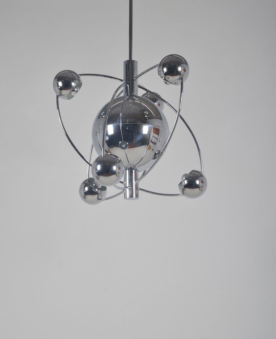 Image 1 of Italian 'Satellite' chandelier designed by Goffredo Reggiani, 1960s