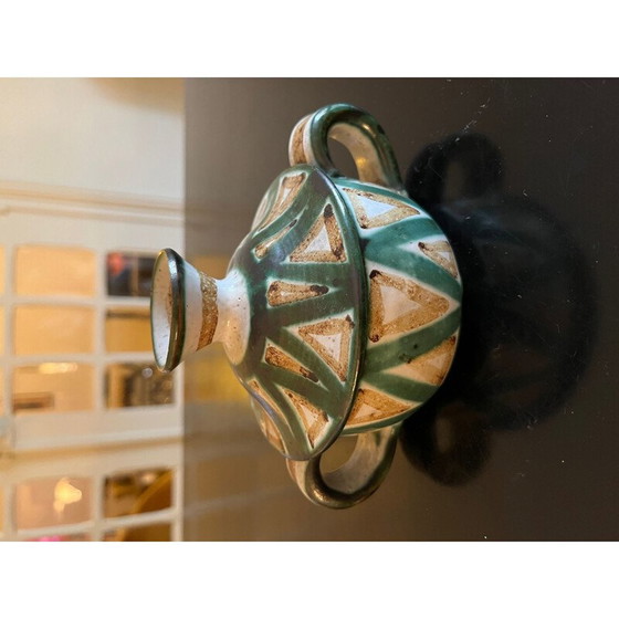 Image 1 of Vintage ceramic covered pot by Robert Picault, 1950