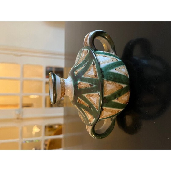 Image 1 of Vintage ceramic covered pot by Robert Picault, 1950