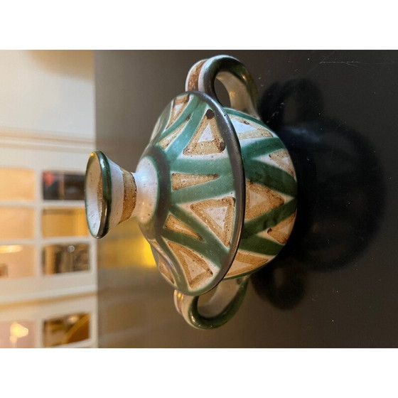 Image 1 of Vintage ceramic covered pot by Robert Picault, 1950