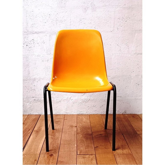 Image 1 of Vintage yellow community chair