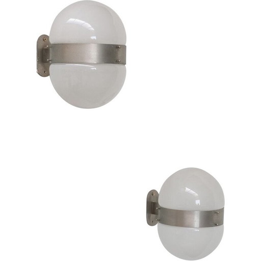 Pair of "Clio" mid-century Italian wall lamps by Sergio Mazza, 1960s