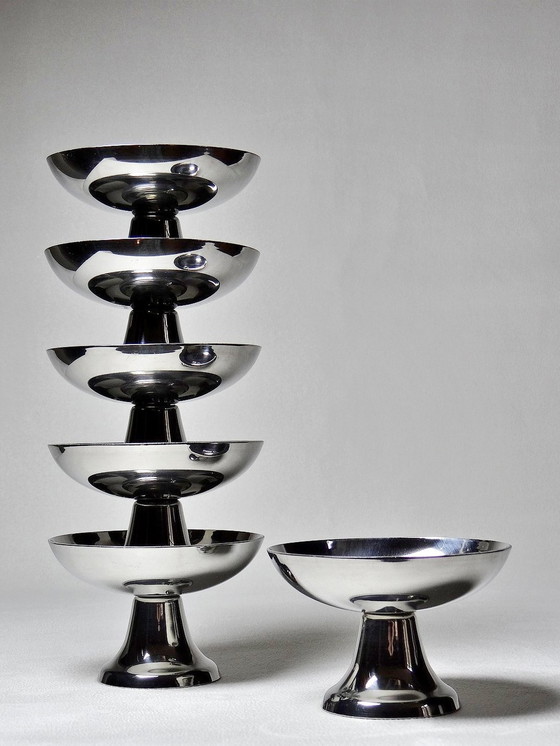 Image 1 of 6 Guy Degrenne Vintage Stainless Steel Dessert Cups