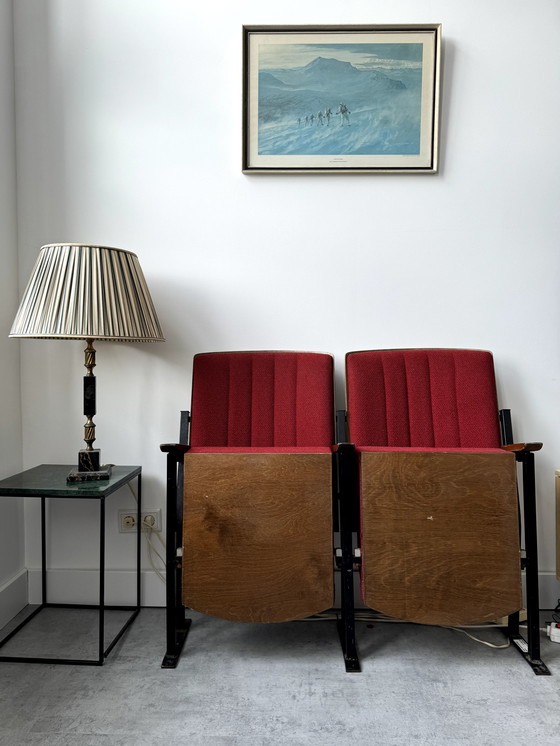 Image 1 of 2x Vintage Cinema Chairs