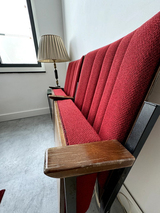 Image 1 of 2x Vintage Cinema Chairs