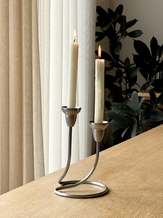 Image 1 of Georg Jensen Swing Stainless Steel Candle Holder