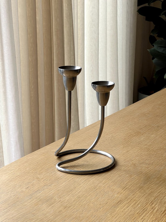 Image 1 of Georg Jensen Swing Stainless Steel Candle Holder