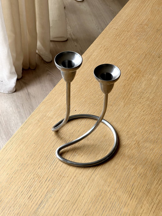 Image 1 of Georg Jensen Swing Stainless Steel Candle Holder