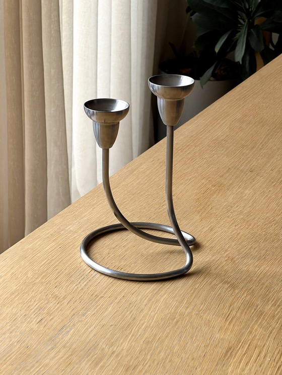 Image 1 of Georg Jensen Swing Stainless Steel Candle Holder