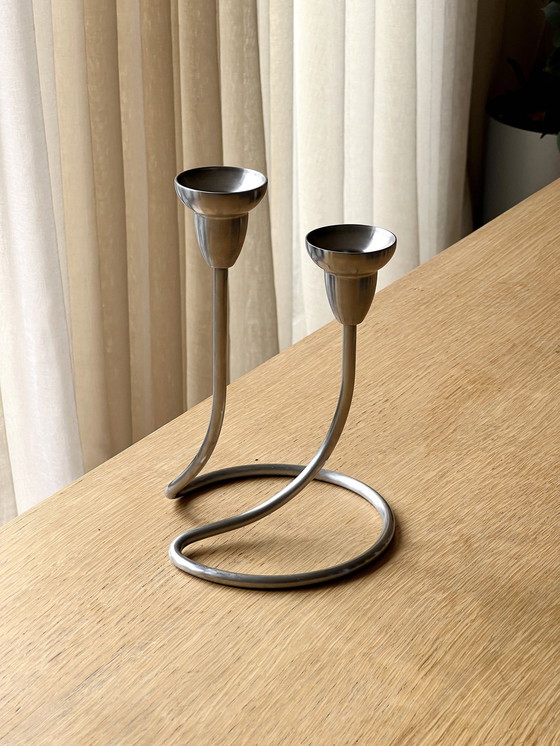 Image 1 of Georg Jensen Swing Stainless Steel Candle Holder