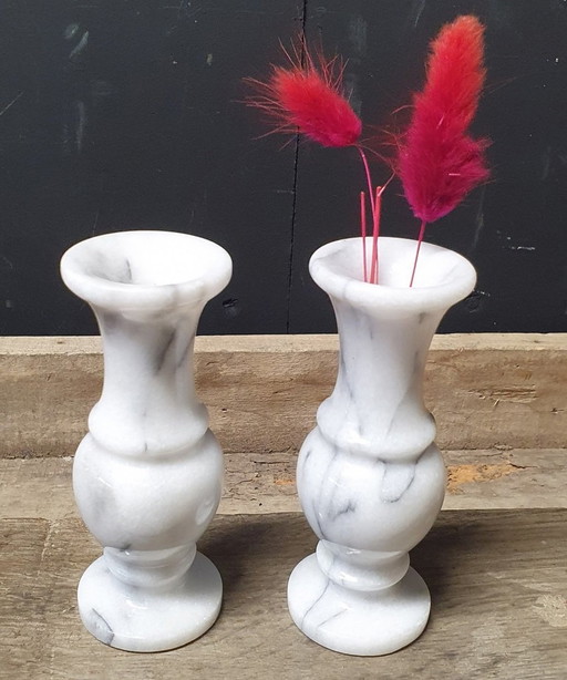 2110 Vintage Miniature Marble Vases