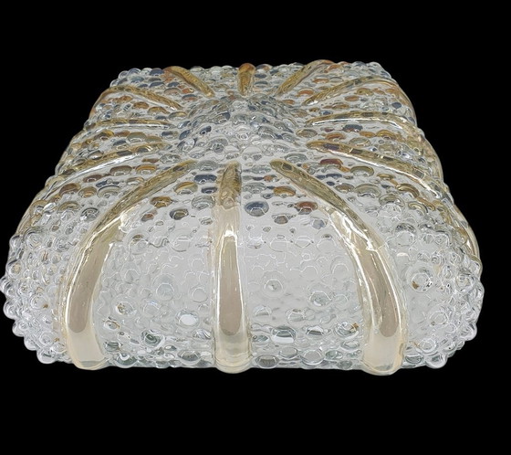Image 1 of 2144 Large Vintage Glass Ceiling Lamp Lamp