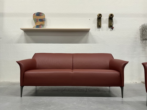 Image 1 of Leolux Mayon Sofa 3 Seater Ceras Maroon Leather