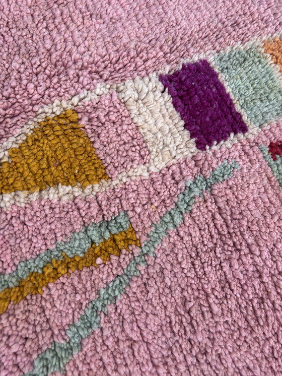 Image 1 of Pink Moroccan Wool Rug 