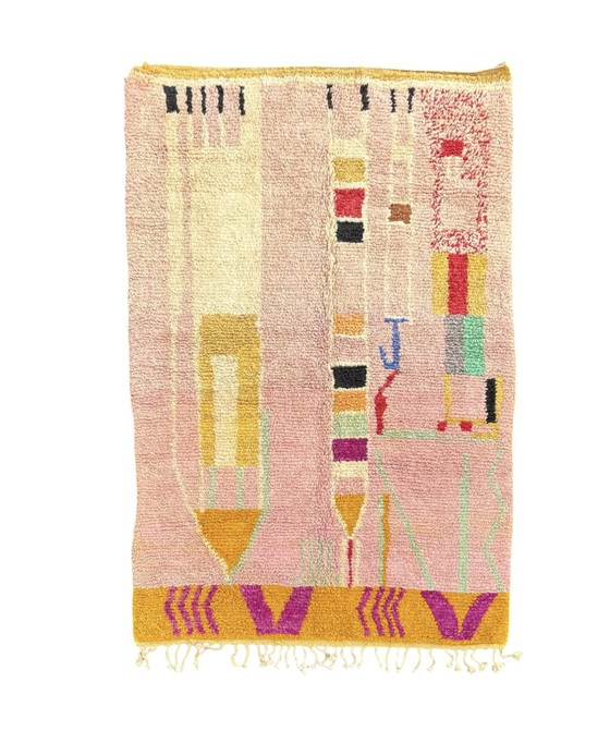 Image 1 of Pink Moroccan Wool Rug 