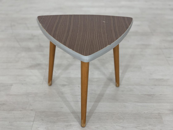 Image 1 of Mid - Century flower bench kidney-shaped side table vintage
