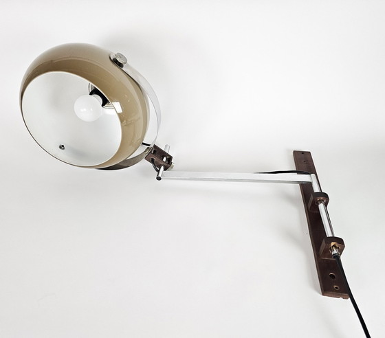 Image 1 of Dijkstra Holland - 'Swing Arm' Wall Lamp - Space Age - Mushroom - Plexiglas - Wall Lamp - 70'S