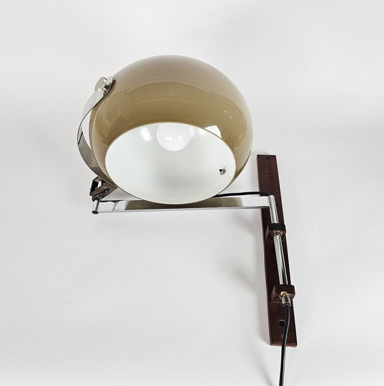 Image 1 of Dijkstra Holland - 'Swing Arm' Wall Lamp - Space Age - Mushroom - Plexiglas - Wall Lamp - 70'S